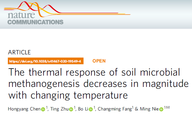 测量案例-复旦大学聂明团队揭示土壤微生物产甲烷作用应对气候变暖的补偿性反应_上海弘升科技發展有限公司